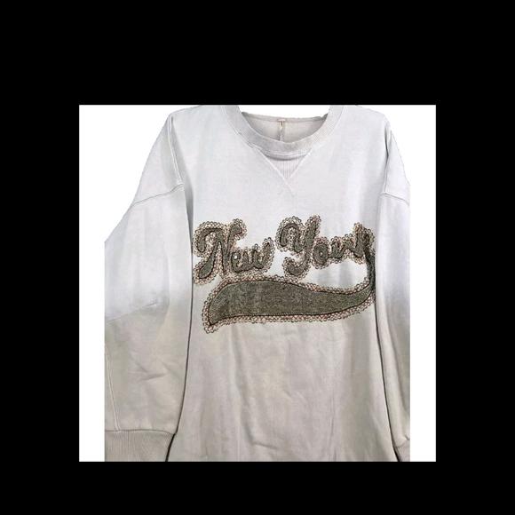 Free People Bali Drifter Sweatshirt Size small Pullover Crew - Picture 4 of 5